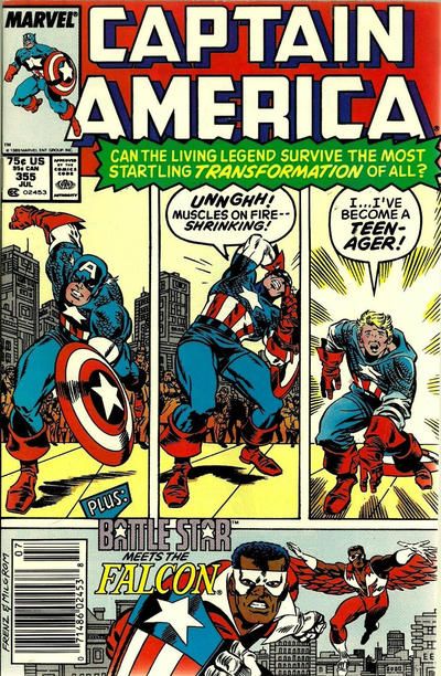 Captain America, Vol. 1 Missing Persons |  Issue#355B | Year:1989 | Series: Captain America | Pub: Marvel Comics | Newsstand Edition