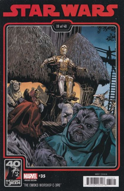 Star Wars, Vol. 3 (Marvel) In The Clutches Of Dr. Cuata |  Issue#35B | Year:2023 | Series: Star Wars | Pub: Marvel Comics | Chris Sprouse Return Of The Jedi 40th Anniversary Variant