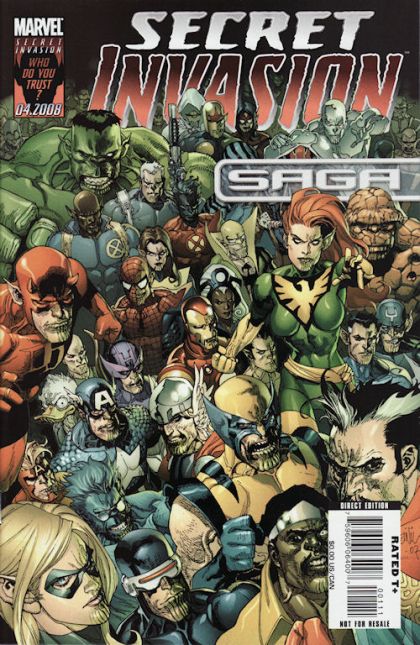 Secret Invasion Saga Secret Invasion  |  Issue#1A | Year:2008 | Series: Secret Invasion | Pub: Marvel Comics | Leinil Francis Yu Regular