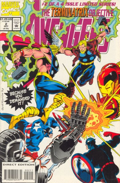 The Avengers: The Terminatrix Objective On the Side of Angels |  Issue#2A | Year:1993 | Series:  | Pub: Marvel Comics | Direct Edition