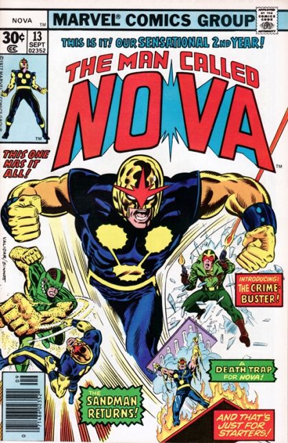 Nova, Vol. 1 Watch Out World, The Sandman Is Back! |  Issue#13A | Year:1977 | Series: Nova | Pub: Marvel Comics | Regular Edition