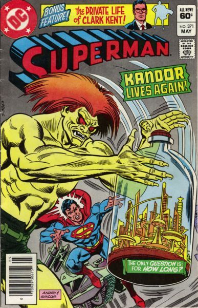 Superman, Vol. 1 Kandor Lives Again!... If You Can Call This Living; Mind Over Money |  Issue#371B | Year:1982 | Series: Superman | Pub: DC Comics | Newsstand Edition