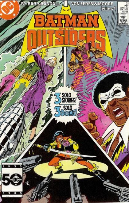 Batman and the Outsiders, Vol. 1 The Silent Treatment / Jaws, 4.. Gotham, 0 / The Roar of the Ghetto-Blaster |  Issue#21A | Year:1985 | Series: Outsiders | Pub: DC Comics |