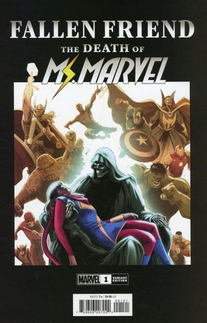 Fallen Friend: The Death of Ms. Marvel  |  Issue#1B | Year:2023 | Series: Ms. Marvel | Pub: Marvel Comics | Carmen Carnero Variant