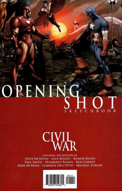 Civil War: Opening Shot Civil War - Whose Side Are You On? |  Issue#1 | Year:2006 | Series:  | Pub: Marvel Comics | Steve McNiven Regular