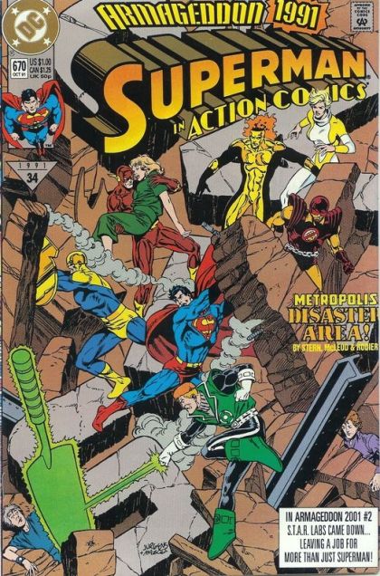 Action Comics, Vol. 1 Armageddon 2001 - Skullduggery |  Issue#670A | Year:1991 | Series:  | Pub: DC Comics | Direct Edition