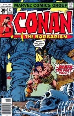 Conan the Barbarian, Vol. 1 When Giants Walk The Earth! |  Issue#77A | Year:1977 | Series: Conan | Pub: Marvel Comics | 30¢ Cover Price