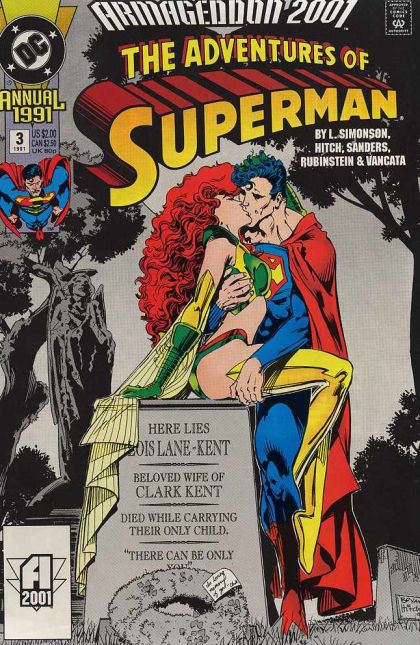 The Adventures of Superman Annual Armageddon 2001 - Beyond the Reach of Time |  Issue#3A | Year:1991 | Series: Superman | Pub: DC Comics | Direct Sales Edition