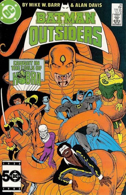 Batman and the Outsiders, Vol. 1 Serpent in the Sky |  Issue#26A | Year:1985 | Series: Outsiders | Pub: DC Comics | Direct Edition