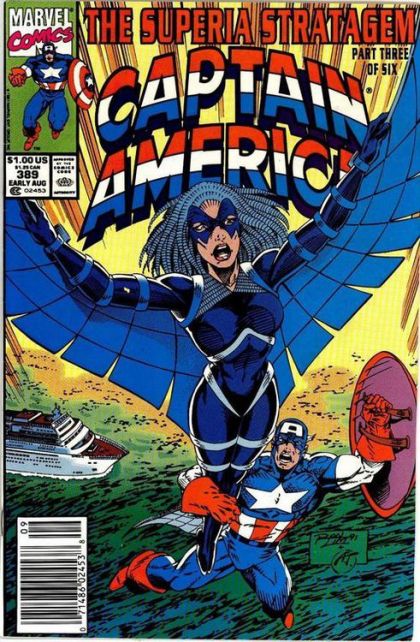 Captain America, Vol. 1 The Superia Stratagem, Part 3: Pageant of Power |  Issue#389B | Year:1991 | Series: Captain America | Pub: Marvel Comics | Newsstand Edition