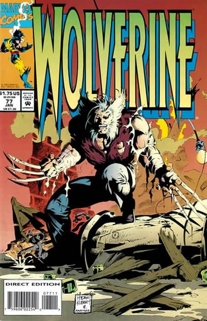 Wolverine, Vol. 2 The Lady Strikes |  Issue#77A | Year:1993 | Series: Wolverine | Pub: Marvel Comics | Direct Edition
