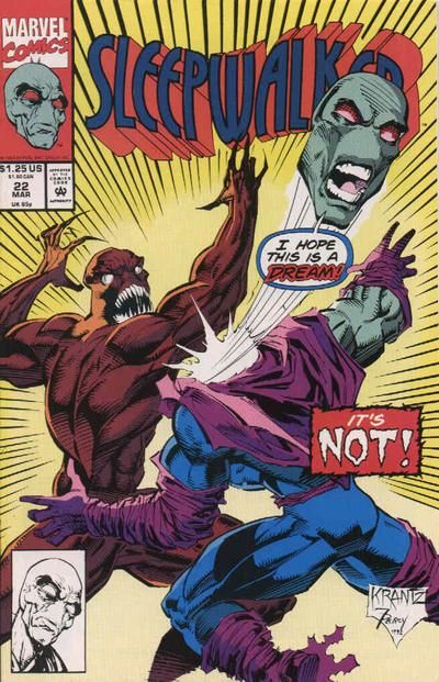 Sleepwalker Mindfield, Beyond Life And Death |  Issue#22A | Year:1993 | Series:  | Pub: Marvel Comics | Direct Edition