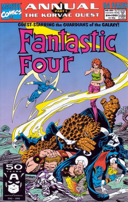 Fantastic Four, Vol. 1 Annual The Korvac Quest - Part 1: Future Tense |  Issue#24A | Year:1991 | Series: Fantastic Four | Pub: Marvel Comics | Direct Edition