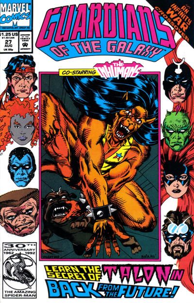Guardians of the Galaxy, Vol. 1 Infinity War - Back From The Future! |  Issue#27A | Year:1992 | Series: Guardians of the Galaxy | Pub: Marvel Comics | Direct Edition
