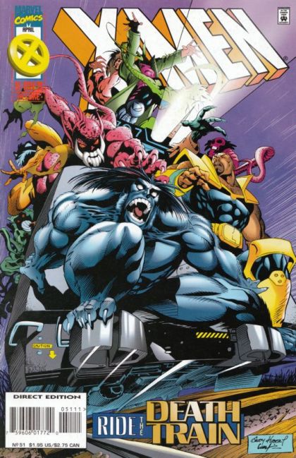X-Men, Vol. 1 Deathbound Train |  Issue#51A | Year:1996 | Series: X-Men | Pub: Marvel Comics |