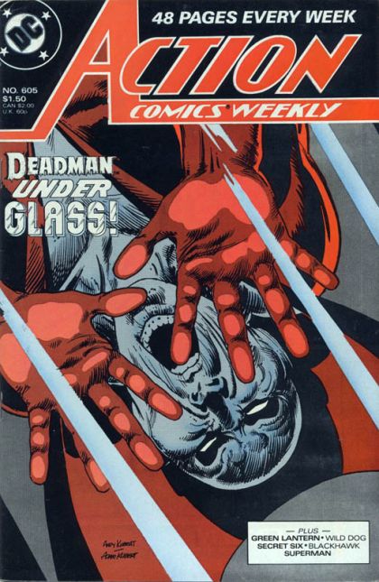 Action Comics, Vol. 1 Golgotha / Goes to Hell / Moral Stand, Part 5: Sleeping Dogs Lie... / Aftermath / If That Mockingbird Don't Sing / Enter... Red Dragon! |  Issue#605 | Year:1988 | Series:  | Pub: DC Comics |