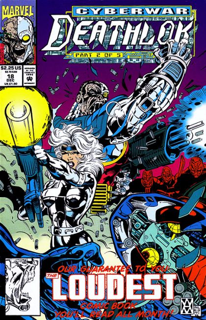 Deathlok, Vol. 2 Cyberwar, Part 2: The Enemy Within |  Issue#18A | Year:1992 | Series: Deathlok | Pub: Marvel Comics | Direct Edition