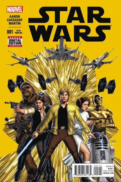 Star Wars, Vol. 2 (Marvel) Skywalker Strikes, Book 1, Part 1 |  Issue#1BY | Year:2015 | Series: Star Wars | Pub: Marvel Comics | 5th Print John Cassaday & Laura Martin