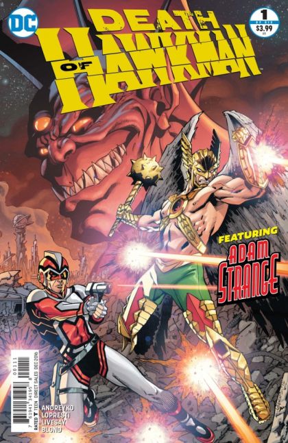Death of Hawkman Out of Time |  Issue#1A | Year:2016 | Series:  | Pub: DC Comics | Regular Aaron Lopresti Cover