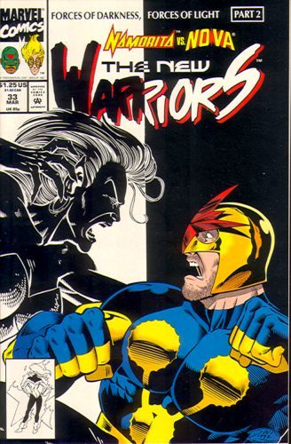 The New Warriors, Vol. 1 Forces Of Darkness, Forces Of Light, Act Two: The Soul Canyons |  Issue#33A | Year:1993 | Series: New Warriors | Pub: Marvel Comics | Direct Edition
