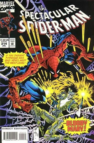 The Spectacular Spider-Man, Vol. 1 Typhoid Attack, Part Two: Bloody Justice |  Issue#214A | Year:1994 | Series: Spider-Man | Pub: Marvel Comics | Direct Edition