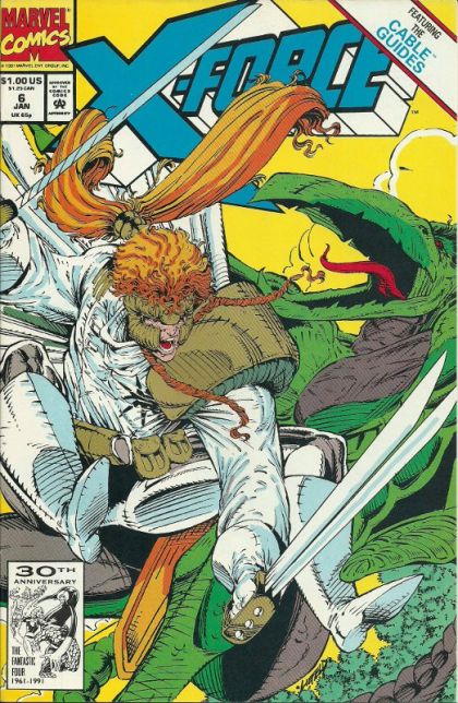 X-Force, Vol. 1 Under the Gun |  Issue#6A | Year:1991 | Series: X-Force | Pub: Marvel Comics | Direct Edition