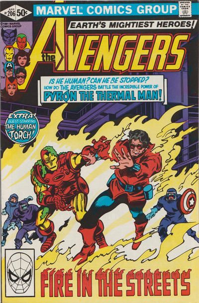 The Avengers, Vol. 1 Fire in the Streets! |  Issue#206A | Year:1981 | Series: Avengers | Pub: Marvel Comics | Direct Edition
