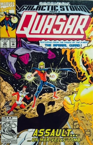 Quasar Operation: Galactic Storm - Part 3: The Tomb of Mar-Vell |  Issue#32A | Year:1992 | Series: Quasar | Pub: Marvel Comics |