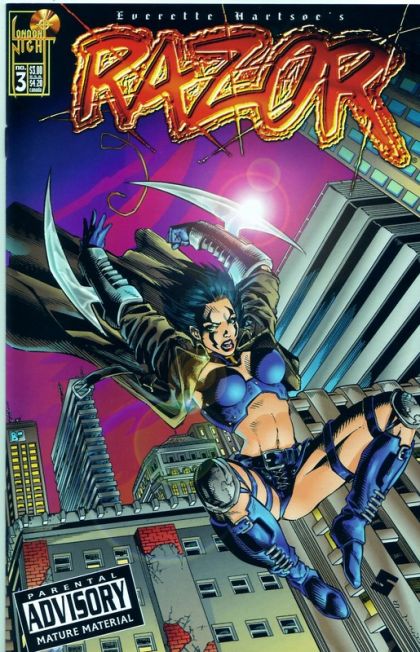 Razor, Vol. 2  |  Issue#3A | Year:1997 | Series: Razor | Pub: London Night Studios | Jumping Cover