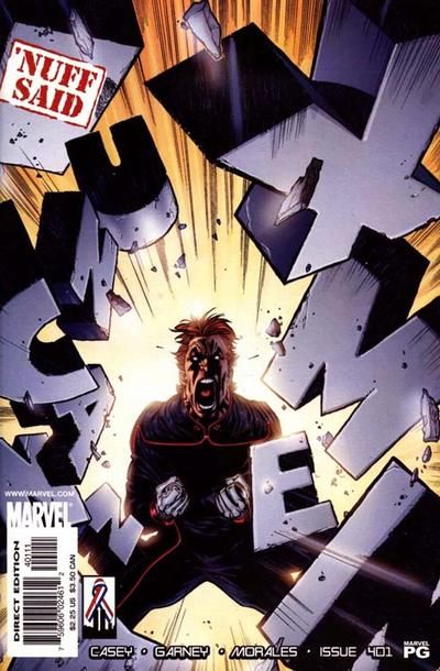 Uncanny X-Men, Vol. 1 'Nuff Said - Golden: A Silent Adventure |  Issue#401A | Year:2001 | Series: X-Men | Pub: Marvel Comics | Direct Edition