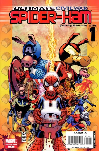Ultimate Civil War: Spider-Ham Civil War - Spider-Ham |  Issue#1 | Year:2007 | Series:  | Pub: Marvel Comics |