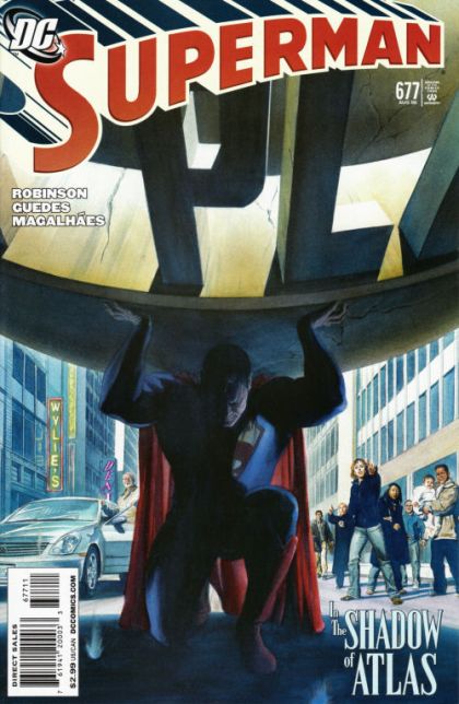 Superman, Vol. 1 The Coming of Atlas, Part 1: The World On His Shoulders |  Issue#677A | Year:2008 | Series: Superman | Pub: DC Comics | Regular Alex Ross Cover