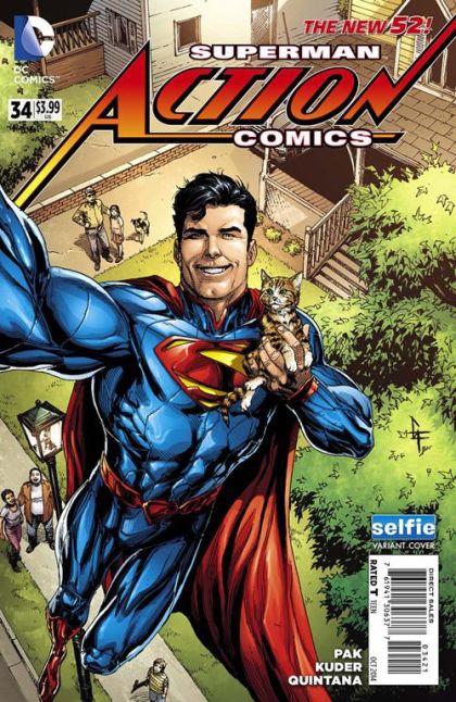 Action Comics, Vol. 2 Superman Doomed - Last Sun, Chapter 1: Assimilation |  Issue#34B | Year:2014 | Series: Superman | Pub: DC Comics | Variant DC Universe Selfie Cover