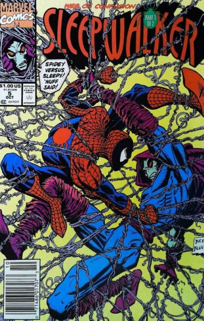 Sleepwalker Web of Confusion, Part 1 |  Issue#5B | Year:1991 | Series:  | Pub: Marvel Comics | Newsstand Edition