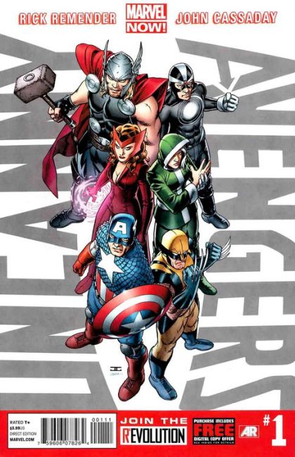 Uncanny Avengers, Vol. 1 New Union |  Issue#1A | Year:2012 | Series: Avengers | Pub: Marvel Comics | Regular John Cassaday Cover