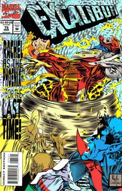 Excalibur, Vol. 1 Hello, I Must Be Going / A Demon Went To Church On Tuesday |  Issue#75C | Year:1994 | Series: Excalibur | Pub: Marvel Comics | Deluxe Direct Edition Holo-Grafic Foil cover