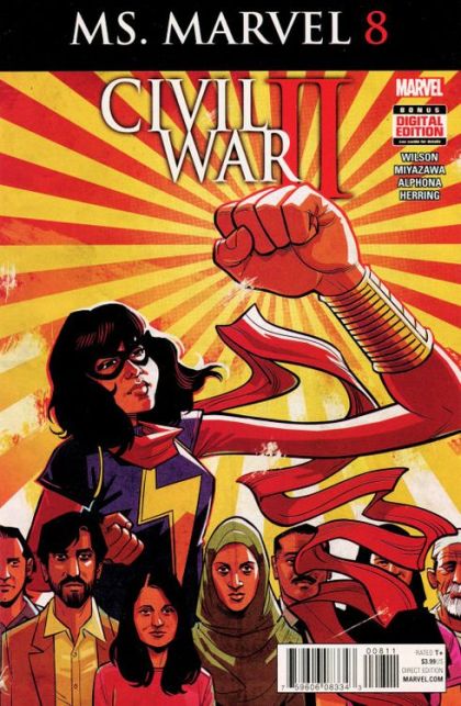 Ms. Marvel, Vol. 4 Civil War II  |  Issue#8A | Year:2016 | Series: Ms. Marvel | Pub: Marvel Comics | Cameron Stewart Regular Cover