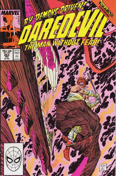 Daredevil, Vol. 1 Inferno - In Bitterness Not Far From Death... |  Issue#263A | Year:1988 | Series: Daredevil | Pub: Marvel Comics | Direct Edition