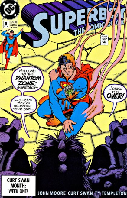 Superboy, Vol. 2 ...That Signpost Up Ahead...Next Stop...The Phantom Zone |  Issue#9A | Year:1990 | Series: Superboy | Pub: DC Comics | Direct Edition
