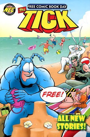 Free Comic Book Day 2013 (The Tick) A Day At The Beach; No Man Is an Island; Dewey Decibel System |  Issue#0 | Year:2013 | Series:  | Pub: New England Comics Press (NECP) | Free Comic Book Day 2013 Edition