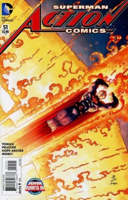 Action Comics, Vol. 2 The Final Days of Superman, Part 3: Dazed and Confused |  Issue#51B | Year:2016 | Series: Superman | Pub: DC Comics | Variant John Romita Jr Cover
