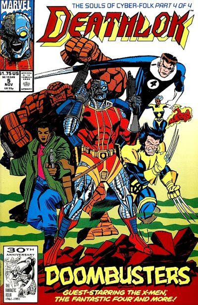 Deathlok, Vol. 2 The Souls of Cyberfolk, Part 4: Deus Ex Machina |  Issue#5A | Year:1991 | Series: Deathlok | Pub: Marvel Comics | Direct Edition