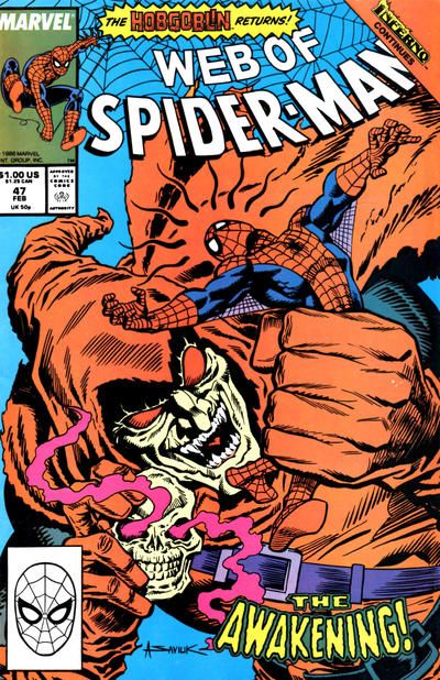 Web of Spider-Man, Vol. 1 Inferno - The Face in the Mirror |  Issue