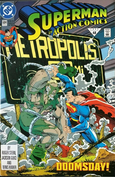 Action Comics, Vol. 1 Doomsday! - Part 5: ...Doomsday Is Near |  Issue#684A | Year:1992 | Series:  | Pub: DC Comics | Direct Edition