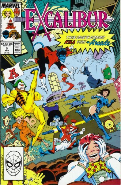Excalibur, Vol. 1 Send In The Clowns! |  Issue#5A | Year:1988 | Series: Excalibur | Pub: Marvel Comics | Direct Edition