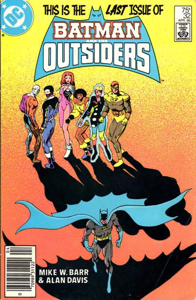 Batman and the Outsiders, Vol. 1 A New War's Winning / Looker's Body: An Owner's Manual |  Issue#32B | Year:1986 | Series: Outsiders | Pub: DC Comics | Newsstand Edition