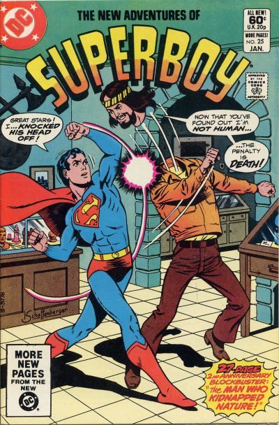 The New Adventures of Superboy The Man Who Kidnapped Nature |  Issue#25A | Year:1981 | Series: Superman | Pub: DC Comics | Direct Edition