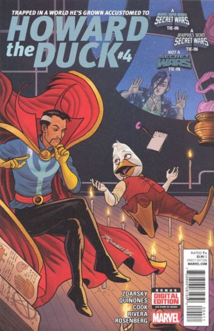 Howard the Duck, Vol. 4 Dr. Stranger in a Dr. Strange Land / Logic and Proportion |  Issue#4A | Year:2015 | Series: Howard the Duck | Pub: Marvel Comics | Regular Joe Quinones Cover