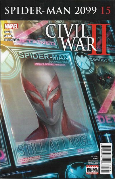 Spider-Man 2099, Vol. 3 Civil War II - Civil War 2099, Chapter Three |  Issue#15 | Year:2016 | Series:  | Pub: Marvel Comics | Francesco Mattina Regular Cover