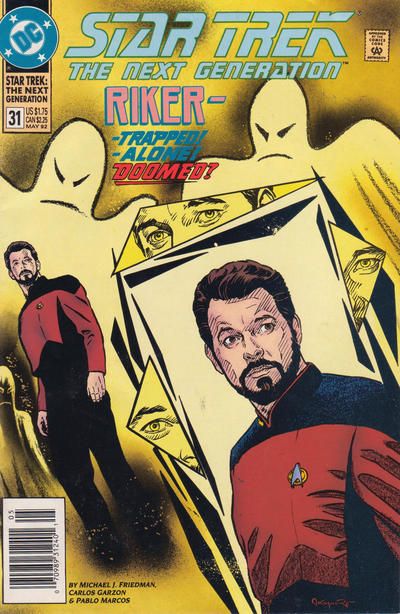 Star Trek: The Next Generation, Vol. 2 Kingdom Of The Damned |  Issue#31B | Year:1992 | Series: Star Trek | Pub: DC Comics | Newsstand Edition